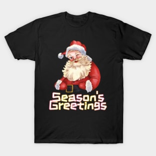 Santa Claus Season's Greetings Vintage T-Shirt